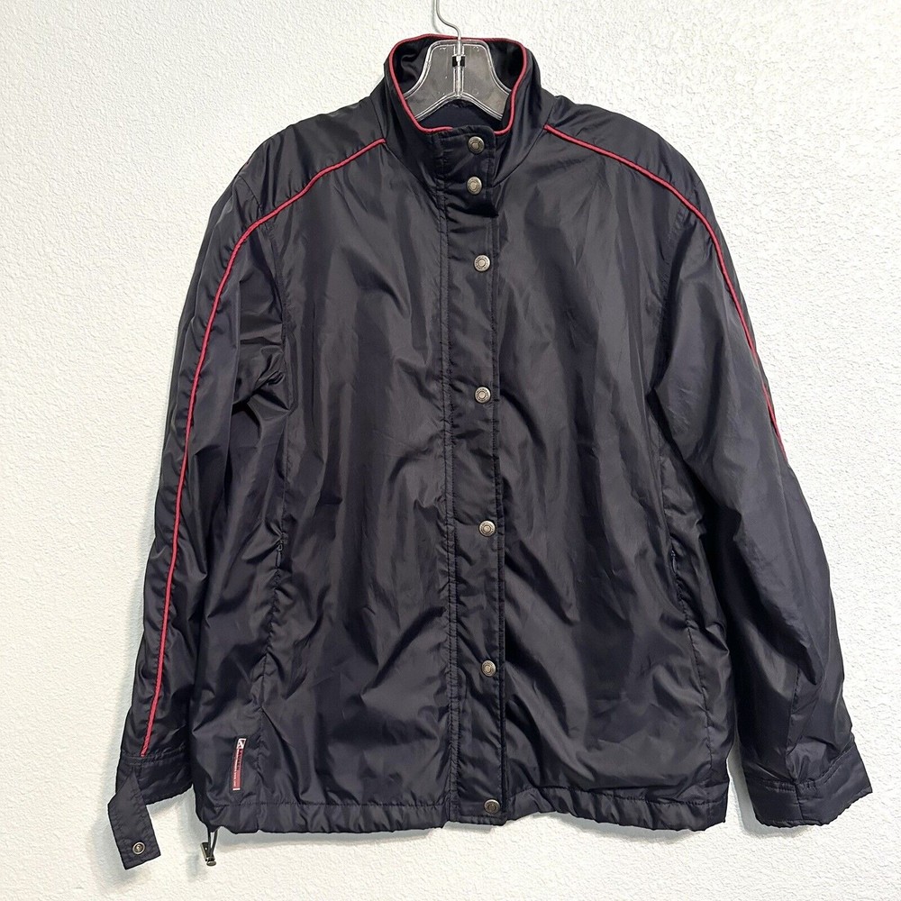 Lauren Ralph Lauren Womens Size Small Blue Red Loose Full Zip Windbreaker Jacket
